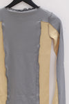 BASERANGE Long Sleeve T-Shirt TTML Collection Ribbed Cotton Portugal BAS-TTML-RB-SP25-BOW BLUE/HEN YELLOW